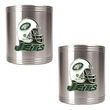 New York Jets NFL 2pc Stainless Steel Can Holder Set- Helmet Logo