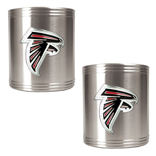 Atlanta Falcons NFL 2pc Stainless Steel Can Holder Set- Primary Logo