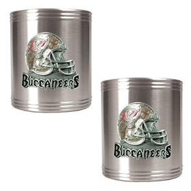 Tampa Bay Buccaneers NFL 2pc Stainless Steel Can Holder Set- Helmet Logotampa 