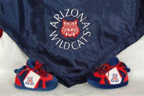 Arizona Wildcats Baby Slippers & Blanket Setarizona 