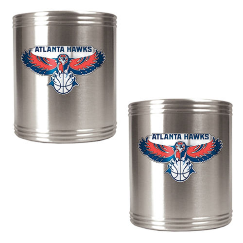 Atlanta Hawks NBA 2pc Stainless Steel Can Holder Set - Primary Logo