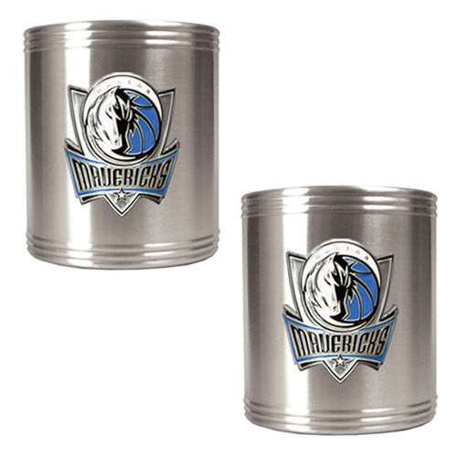 Dallas Mavericks NBA 2pc Stainless Steel Can Holder Set - Primary Logo
