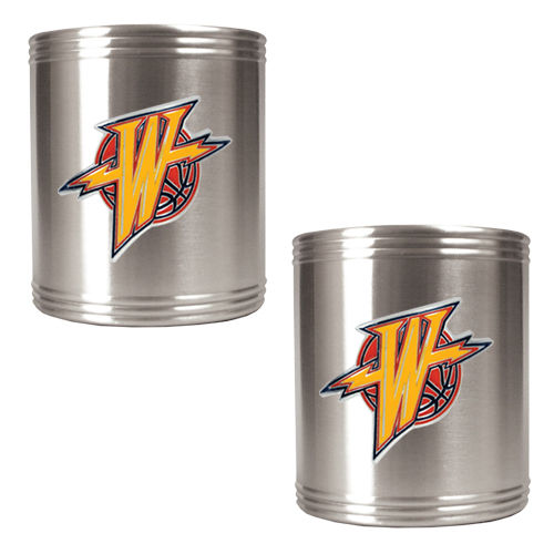 Golden State Warriors NBA 2pc Stainless Steel Can Holder Set - Primary Logogolden 