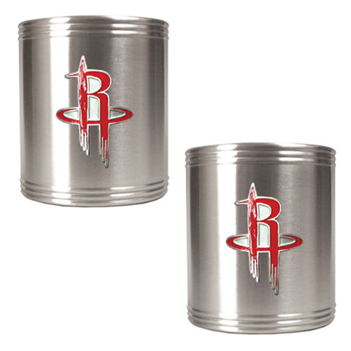 Houston Rockets NBA 2pc Stainless Steel Can Holder Set - Primary Logo