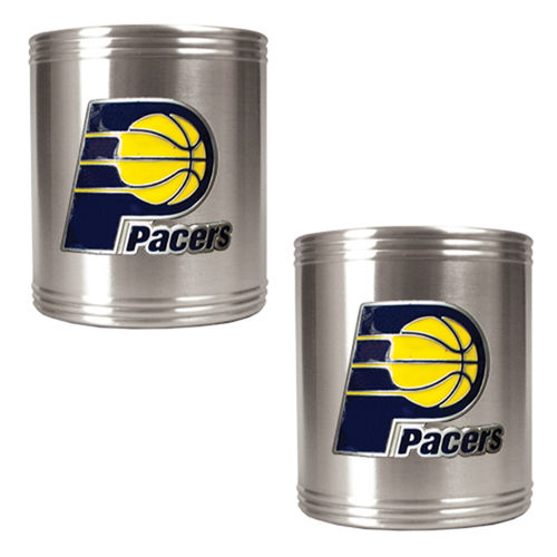 Indiana Pacers NBA 2pc Stainless Steel Can Holder Set - Primary Logoindiana 