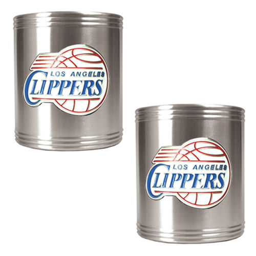 Los Angeles Clippers NBA 2pc Stainless Steel Can Holder Set - Primary Logo