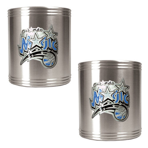 Orlando Magic NBA 2pc Stainless Steel Can Holder Set - Primary Logo
