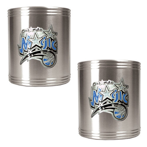 Orlando Magic NBA 2pc Stainless Steel Can Holder Set - Primary Logoorlando 