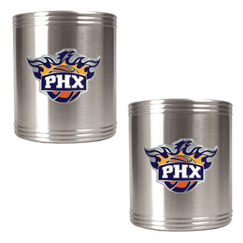 Phoenix Suns NBA 2pc Stainless Steel Can Holder Set - Primary Logo