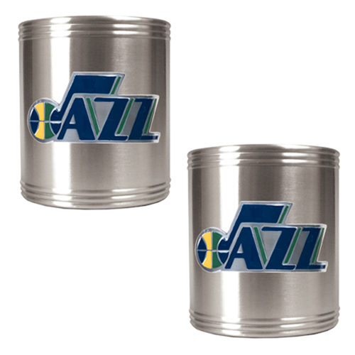 Utah Jazz NBA 2pc Stainless Steel Can Holder Set - Primary Logoutah 