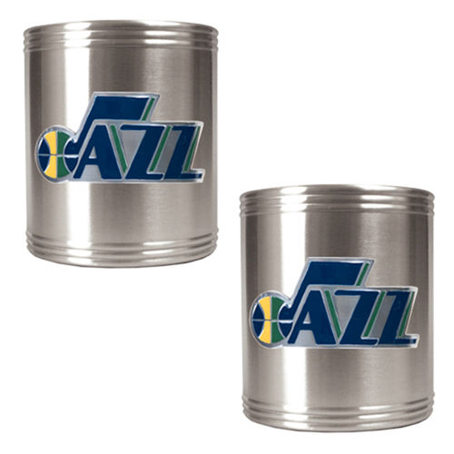 Utah Jazz NBA 2pc Stainless Steel Can Holder Set - Primary Logo