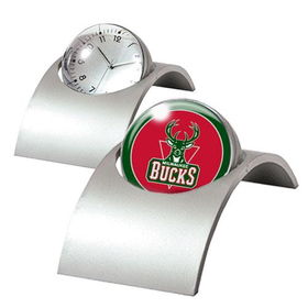 Milwaukee Bucks NBA Spinning Desk Clockmilwaukee 