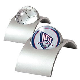 New Jersey Nets NBA Spinning Desk Clockjersey 