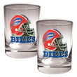 Buffalo Bills NFL 2pc Rocks Glass Set - Helmet logo