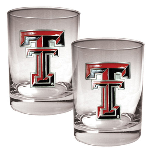 Texas Tech Red Raiders NCAA 2pc Rocks Glass Settexas 