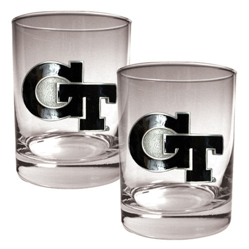 Georgia Tech Yellowjackets NCAA 2pc Rocks Glass Setgeorgia 