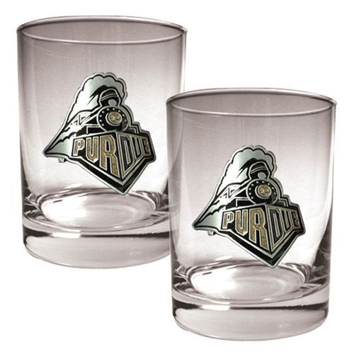 Purdue Boilermakers NCAA 2pc Rocks Glass Set