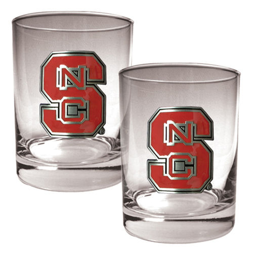 North Carolina State Wolfpack NCAA 2pc Rocks Glass Setnorth 