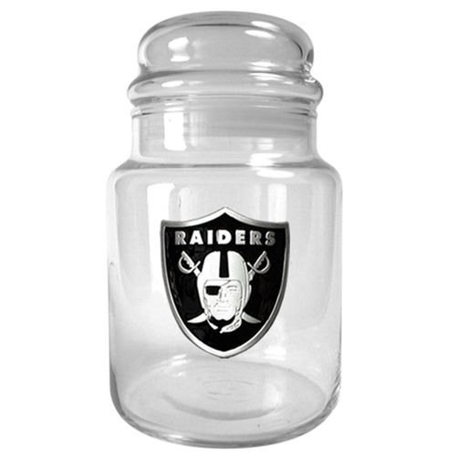 Oakland Raiders NFL 31oz Glass Candy Jar - Primary Logooakland 