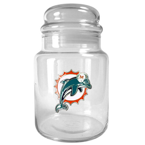 Miami Dolphins NFL 31oz Glass Candy Jar - Primary Logomiami 