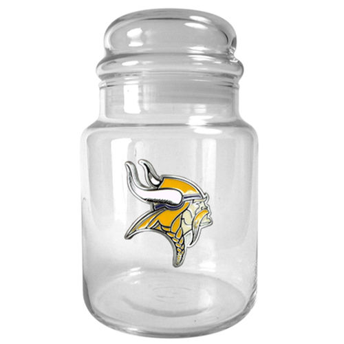 Minnesota Vikings NFL 31oz Glass Candy Jar - Primary Logo