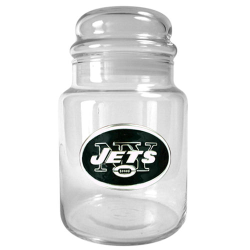 New York Jets NFL 31oz Glass Candy Jar - Primary Logoyork 