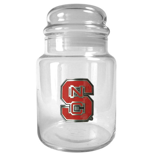 North Carolina State Wolfpack NCAA 31oz Glass Candy Jar - Primary Logonorth 