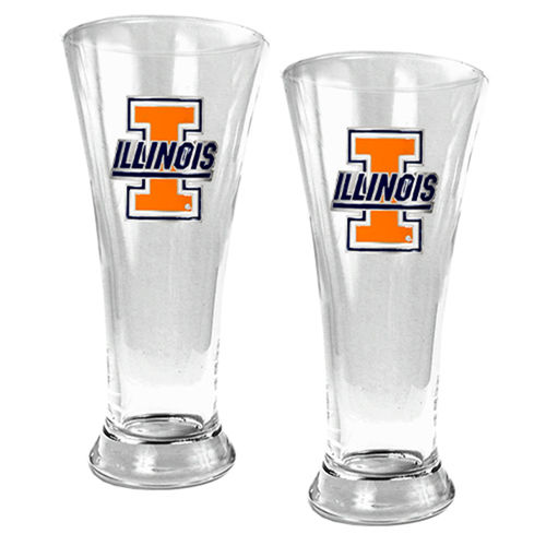 Illinois Fighting Illini NCAA 2pc Pilsner Setillinois 