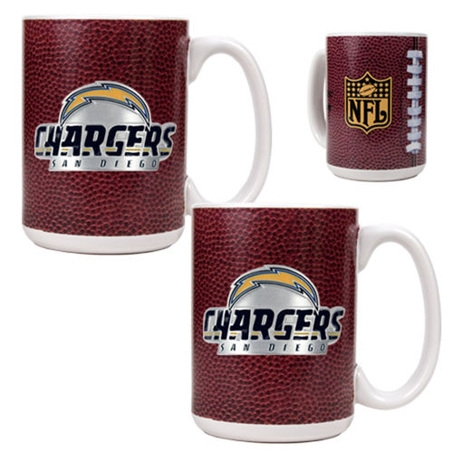 San Diego Chargers NFL 2pc Gameball Ceramic Mug Set - Primary logo