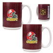 Kansas City Chiefs NFL 2pc Gameball Ceramic Mug Set - Helmet logo
