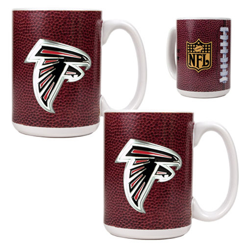 Atlanta Falcons NFL 2pc Gameball Ceramic Mug Set - Primary logo