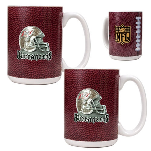 Tampa Bay Buccaneers NFL 2pc Gameball Ceramic Mug Set - Helmet logo