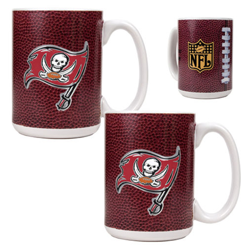 Tampa Bay Buccaneers NFL 2pc Gameball Ceramic Mug Set - Primary logo