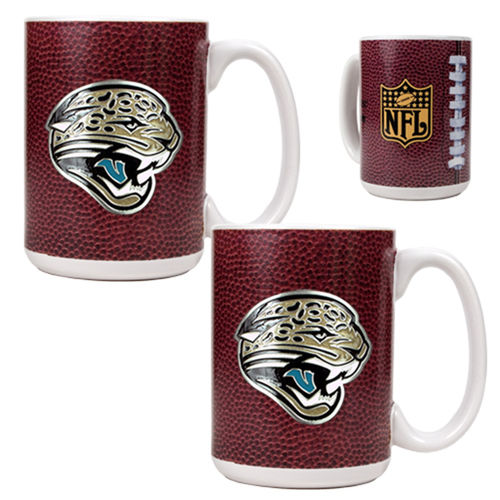 Jacksonville Jaguars NFL 2pc Gameball Ceramic Mug Set - Primary logo