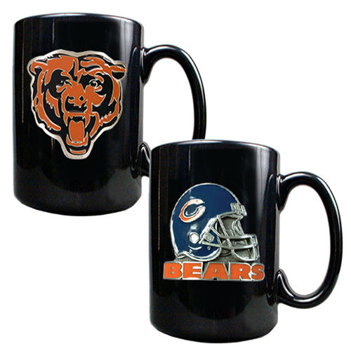 Chicago Bears NFL 2pc Coffee Mug Set-Helmet/Primary Logo