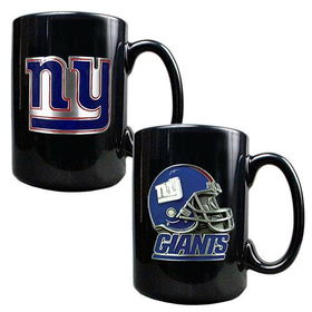 New York Giants NFL 2pc Coffee Mug Set-Helmet/Primary Logoyork 