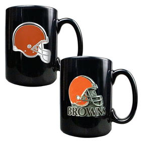 Cleveland Browns NFL 2pc Coffee Mug Set-Helmet/Primary Logocleveland 