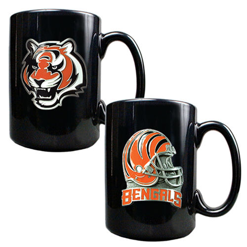 Cincinnati Bengals NFL 2pc Coffee Mug Set-Helmet/Primary Logo