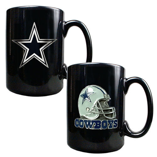 Dallas Cowboys NFL 2pc Coffee Mug Set-Helmet/Primary Logo