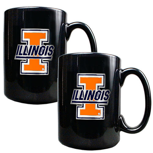 Illinois Fighting Illini NCAA 2pc Coffee Mug Setillinois 