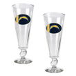 San Diego Chargers NFL 2pc Pilsner Glass Set with Football on stem - Oval Logo