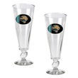 Jacksonville Jaguars NFL 2pc Pilsner Glass Set with Football on stem - Oval Logo