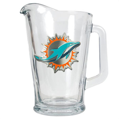 Miami Dolphins NFL 60oz Glass Pitcher - Primary Logomiami 
