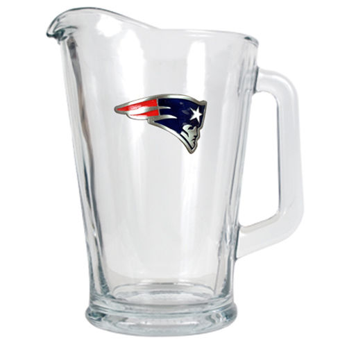 New England Patriots NFL 60oz Glass Pitcher - Primary Logoengland 
