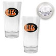 Cincinnati Bengals NFL 2pc Pint Ale Glass Set with Football Bottom - Oval Logo