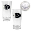 Dallas Cowboys NFL 2pc Pint Ale Glass Set with Football Bottom - Oval Logo