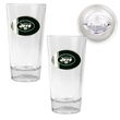 New York Jets NFL 2pc Pint Ale Glass Set with Football Bottom - Oval Logo
