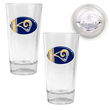 St. Louis Rams NFL 2pc Pint Ale Glass Set with Football Bottom - Oval Logo