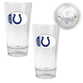Indianapolis Colts NFL 2pc Pint Ale Glass Set with Football Bottom - Oval Logoindianapolis 