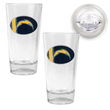 San Diego Chargers NFL 2pc Pint Ale Glass Set with Football Bottom - Oval Logo